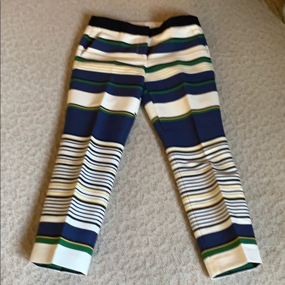 J. Crew striped ankle length pant - Picture 1 of 6